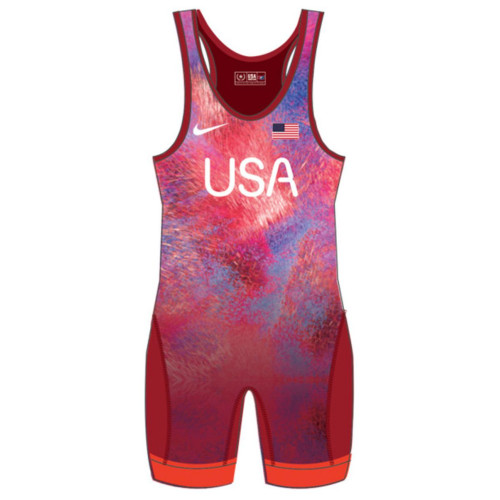 USA Wrestling Nike Cloud Red Singlet